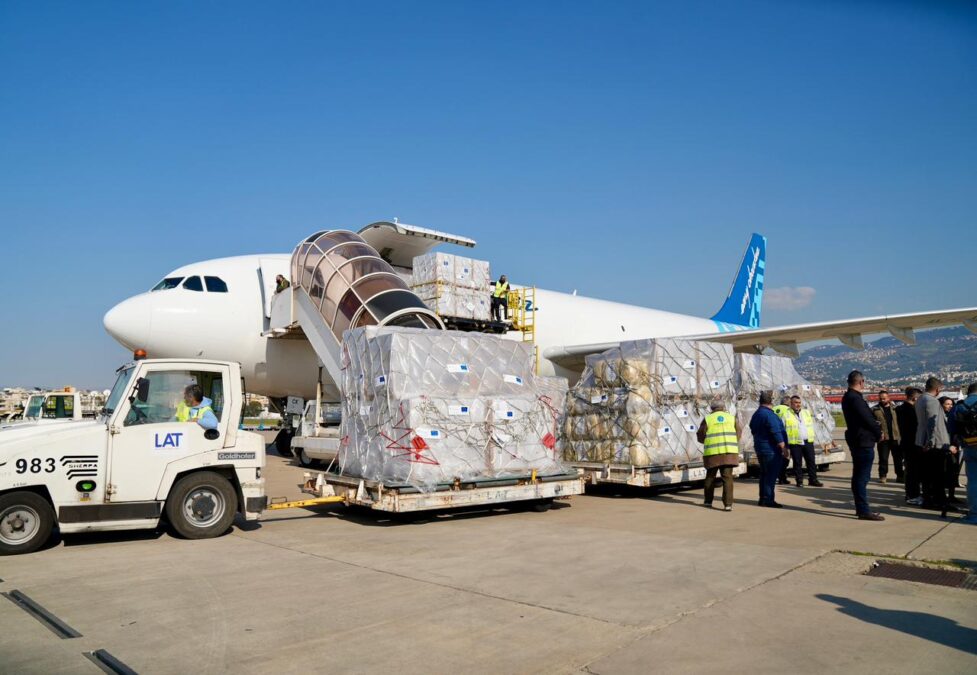 45 طناً من المساعدات الطارئة تصل إلى لبنان بدعم من الاتحاد الأوروبي عبر اليونيسف