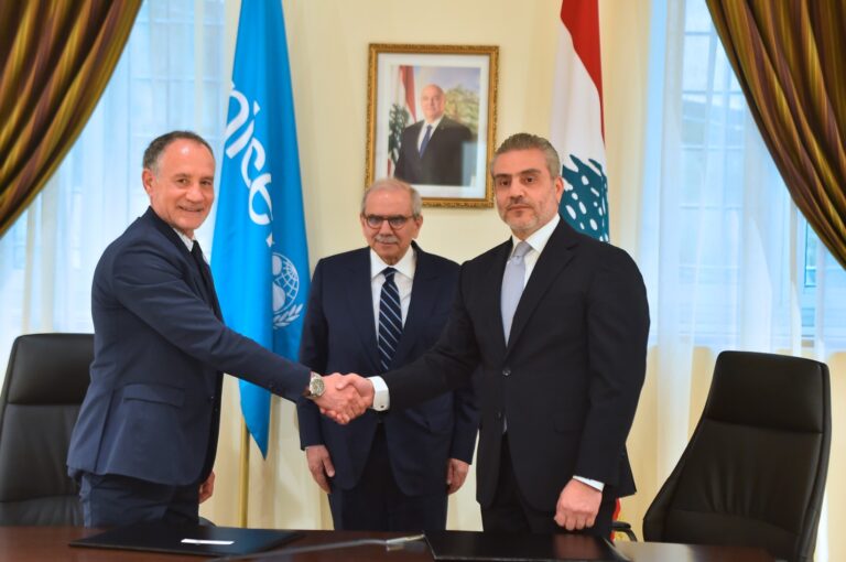 اليونيسف والحكومة اللبنانية توقعان خطط العمل المشتركة لتعزيز حياة الأطفال في لبنان