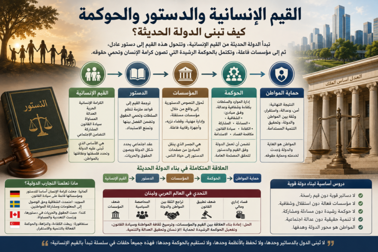 القيم الإنسانية والدستور والحوكمة